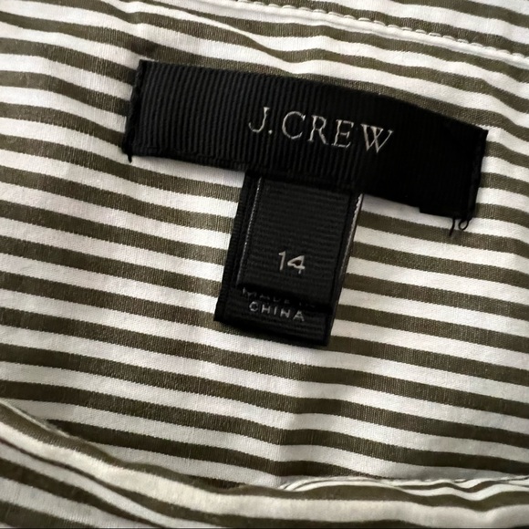J Crew Size 14 Striped Mocked Neck Blouse - Picture 4 of 6
